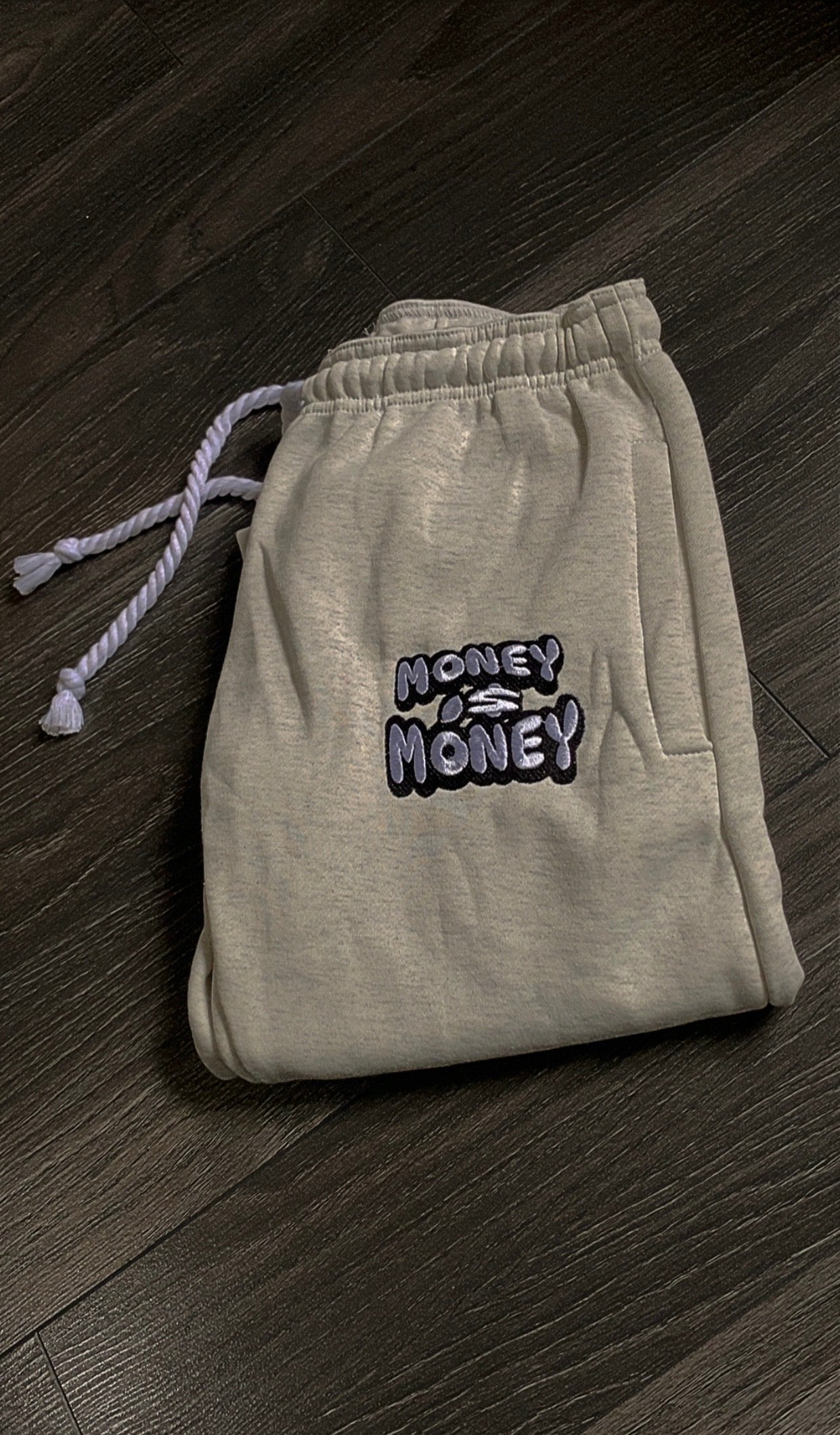 MONEYI$MONEY Grey/White Hoodie set