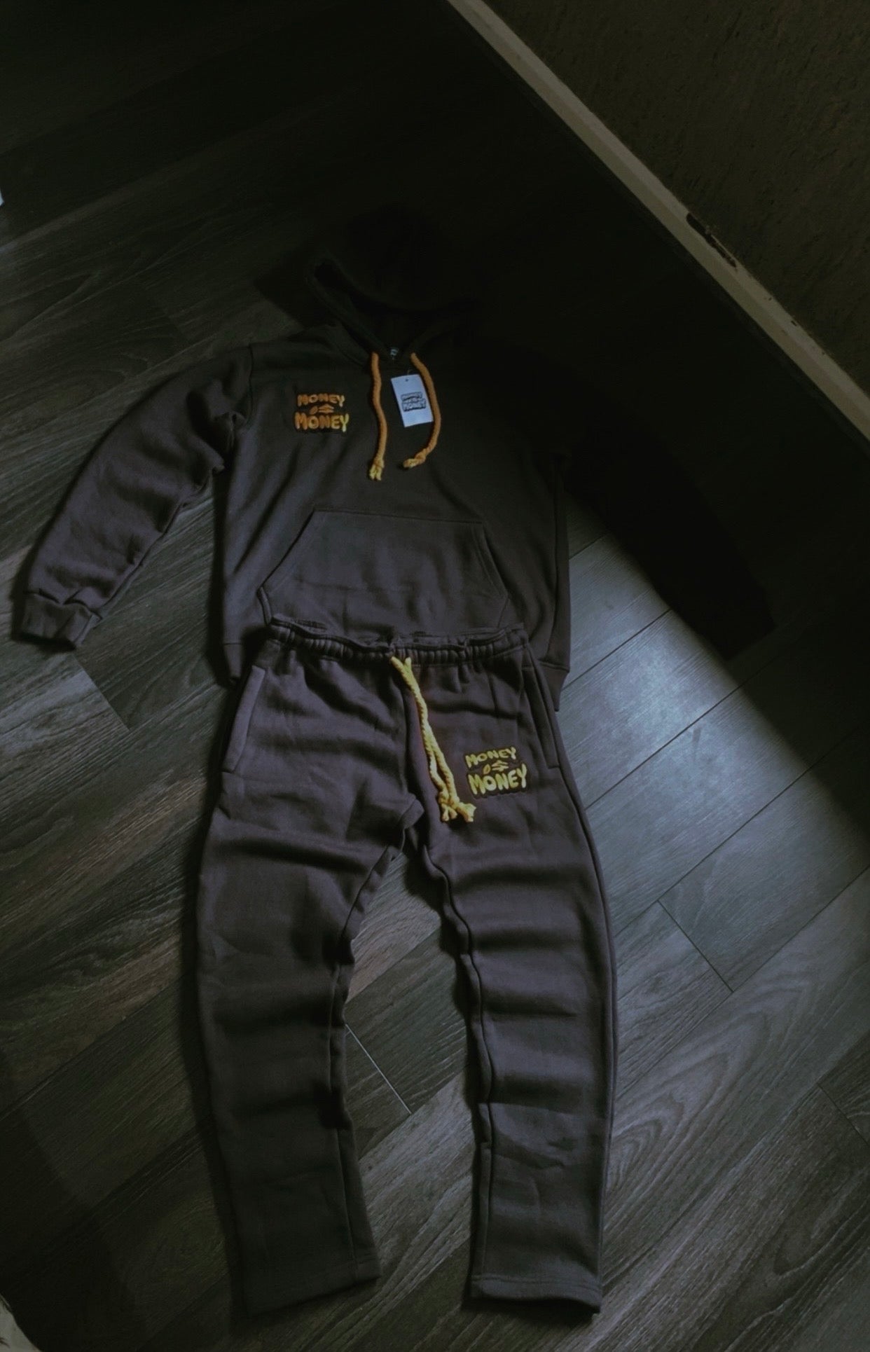 MONEYI$MONEY Black/Yellow Hoodie set