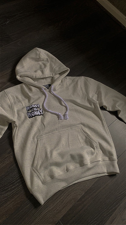 MONEYI$MONEY Grey/White Hoodie set