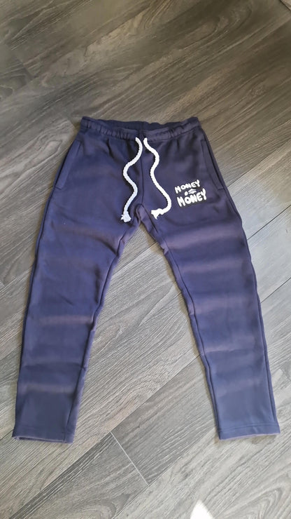 MONEYI$MONEY Navy blue/White Hoodie set